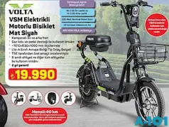 VOLTA VSM ELEKTRİKLİ BİSİKLET MAT SİYAH fiyat ve kampanya bilgisi
